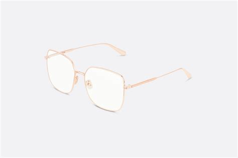 dior brille damen rosegold|GemDior SU Quadratische Brille aus Metall mit Roségold.